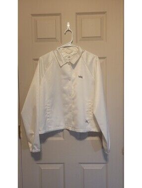 Vans Vintage Lightweight White Polyester Jacket, Size Large